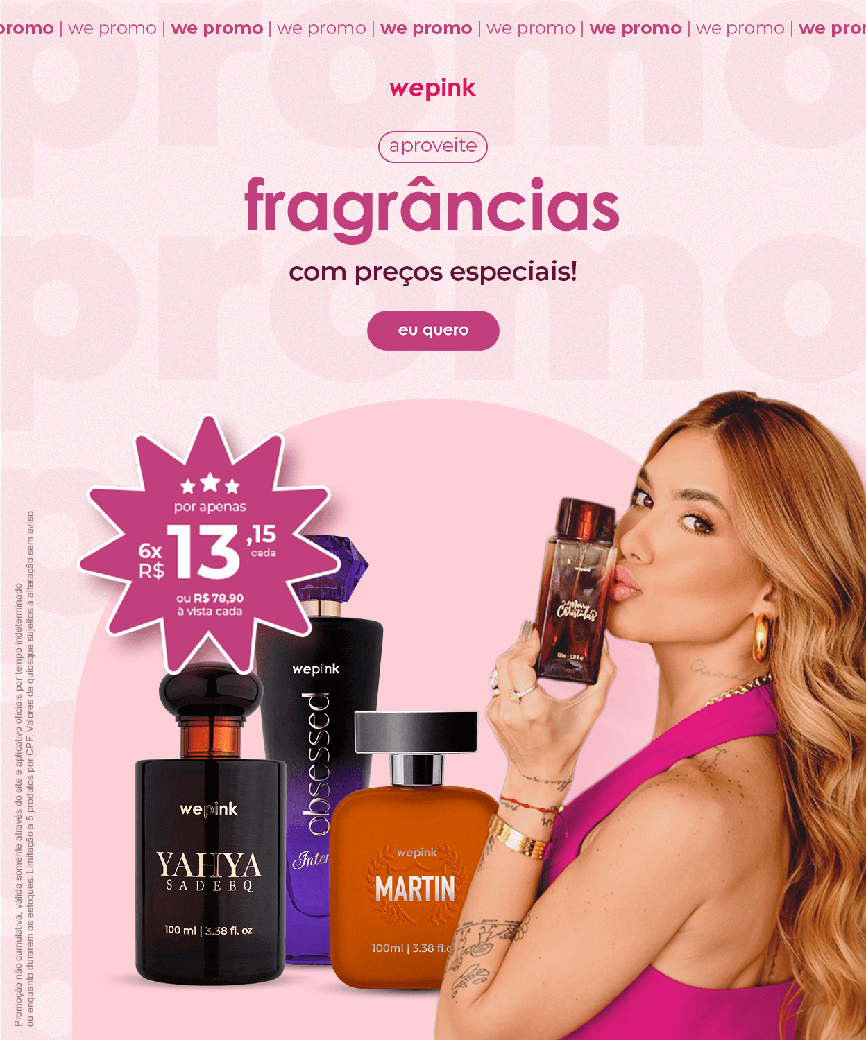 Banner promocional Fragrâncias